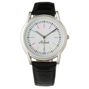 Elegant minimalist personalized name on face watch