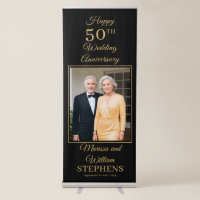 Elegant Minimalist Photo 50th Wedding Anniversary