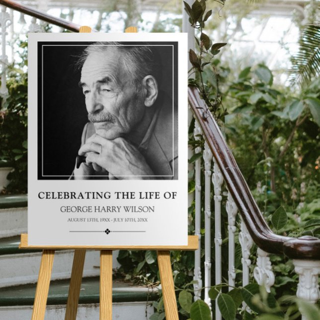 Elegant Minimalist - Photo - Celebration of Life Foam Board (Creator Uploaded)