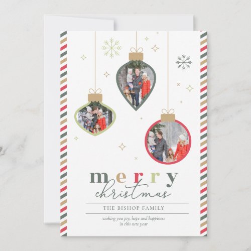 Elegant minimalist photo Christmas card