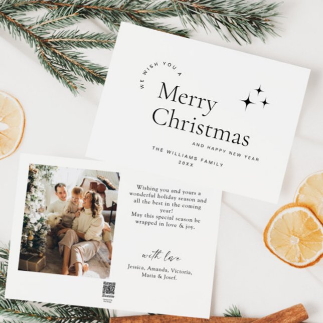 Elegant Minimalist Photo Christmas Greeting Holiday Card (Creator Uploaded)