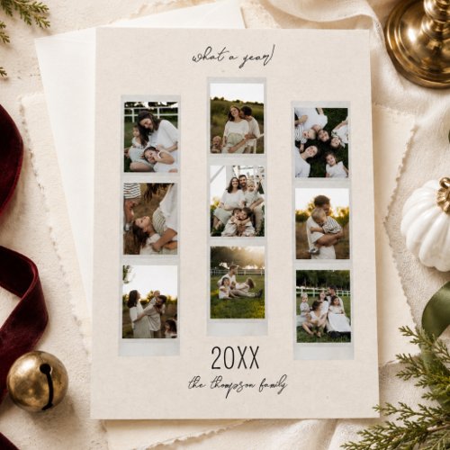 Elegant Minimalist Photo Frame Christmas Card