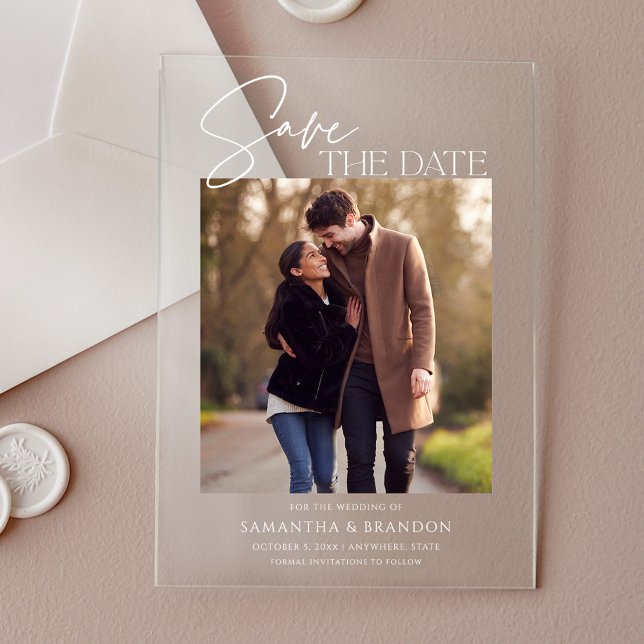 Elegant Minimalist Photo Save the Date (Creator Uploaded)