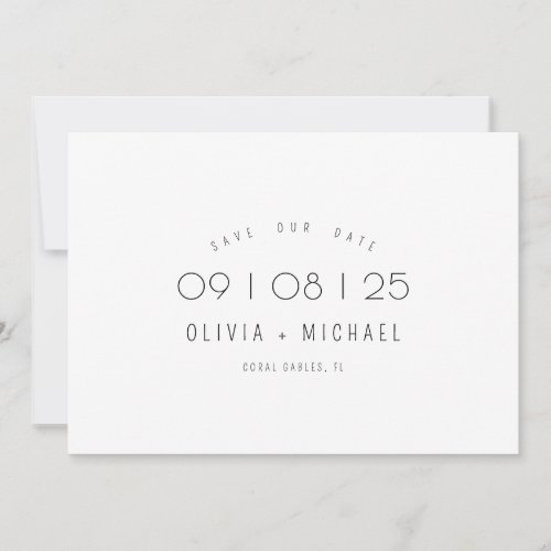 Elegant Minimalist Photo  Save The Date