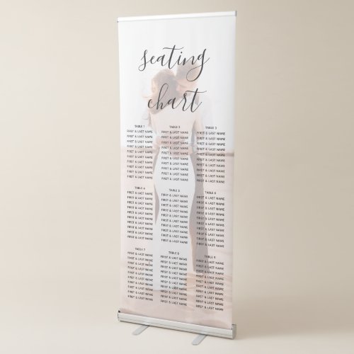 Elegant Minimalist Photo Wedding Seating Chart  Retractable Banner
