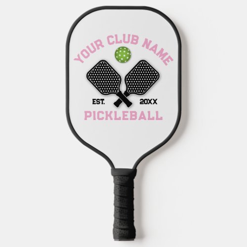 Elegant Minimalist Pickleball Monogram Design Pickleball Paddle