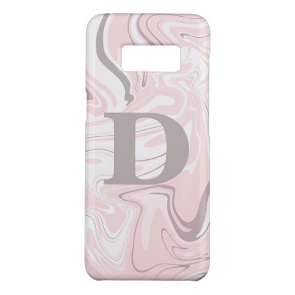 Elegant minimalist pink and white marble look Case-Mate samsung galaxy s8 case
