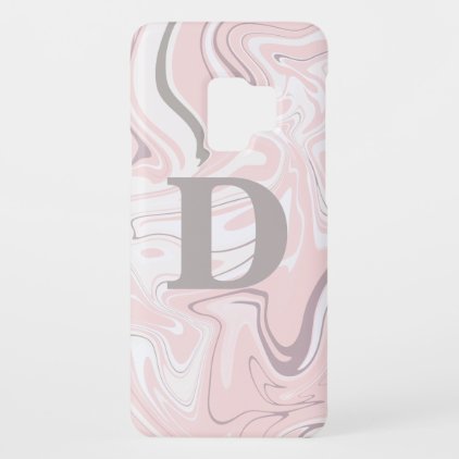Elegant minimalist pink and white marble look Case-Mate samsung galaxy s9 case