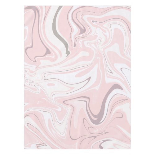 Elegant minimalist pink and white marble look tablecloth