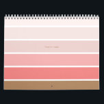 Elegant Minimalist Pink Stripes  Calendar<br><div class="desc">Elegant Minimalist Pink Stripes Calendar</div>
