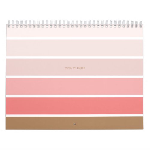 Elegant Minimalist Pink Stripes  Calendar