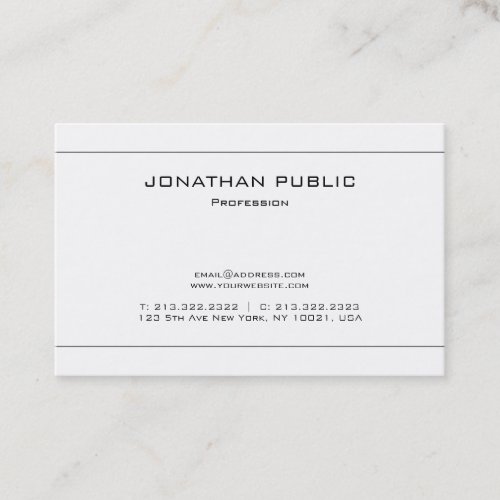 Elegant Minimalist Plain Modern Design Trendy Business Card