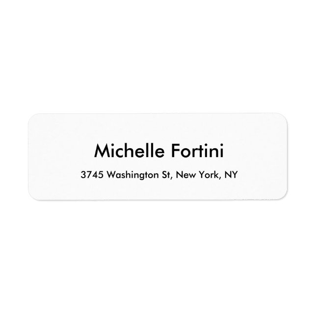 Elegant Minimalist Plain Modern Label (Front)