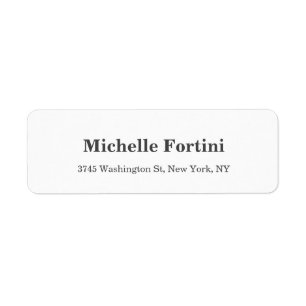 Elegant Minimalist Plain Modern Stylish Label