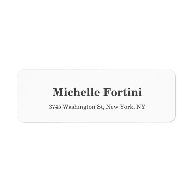 Elegant Minimalist Plain Modern Stylish Label (Front)