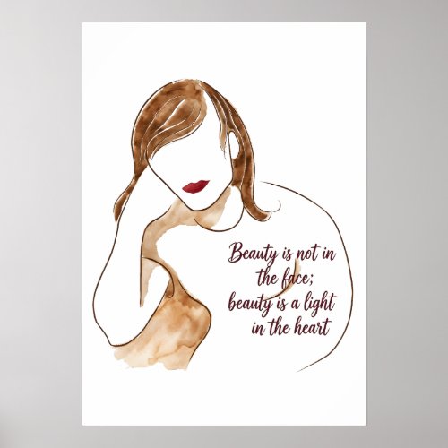 Elegant Minimalist Portrait with Quote Poster