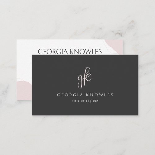 Elegant Minimalist Professional Blush Pink Business Card