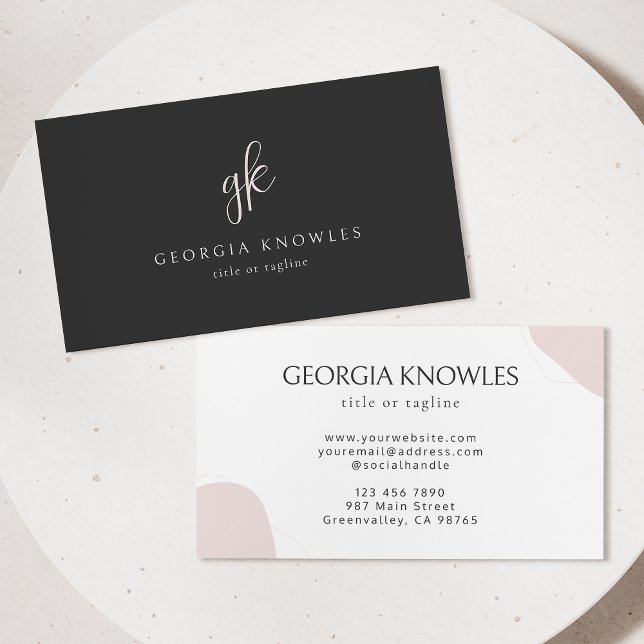 Elegant Minimalist Professional Blush Pink Business Card (Creator Uploaded)