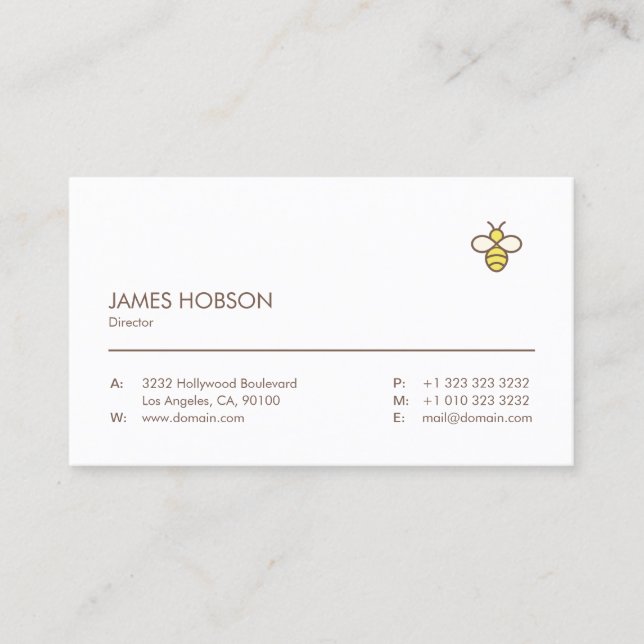 Elegant Minimalist Professional Business Card (Front)