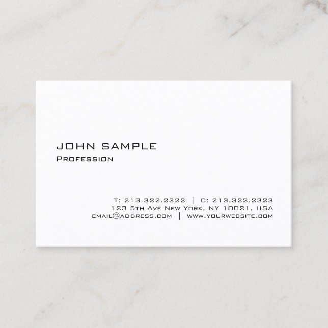 Elegant Minimalist Professional Design Simple Business Card (Front)