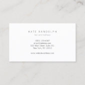 Elegant Minimalist Professional Luminous Silver Business Card (Back)