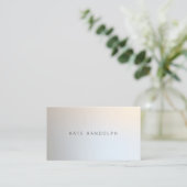Elegant Minimalist Professional Luminous Silver Business Card (Standing Front)
