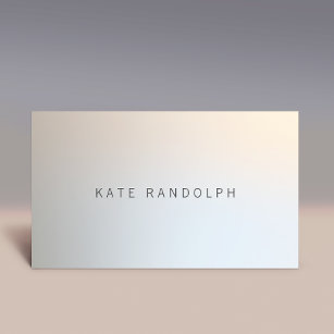Elegant Minimalist Professional Luminous Silver Business Card
