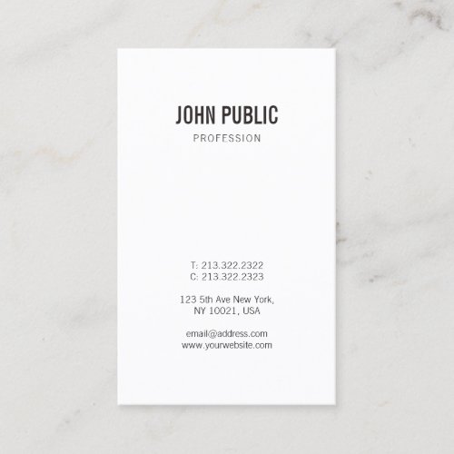 Elegant Minimalist Professional Modern Design Business Card