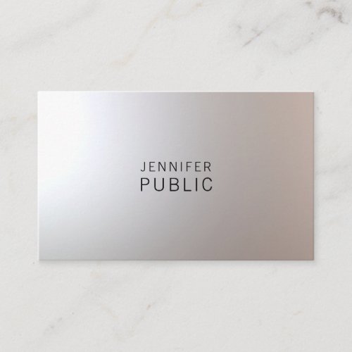 Elegant Minimalist Professional Modern Nice Plain Business Card