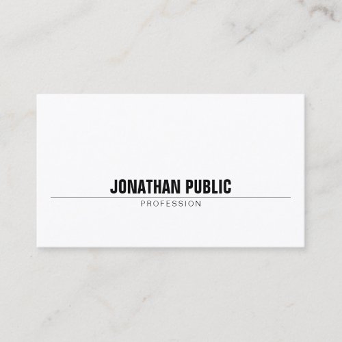 Elegant Minimalist Professional Modern Sleek Plain Business Card