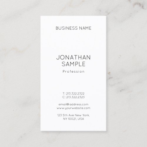 Elegant Minimalist Professional Modern Template Business Card