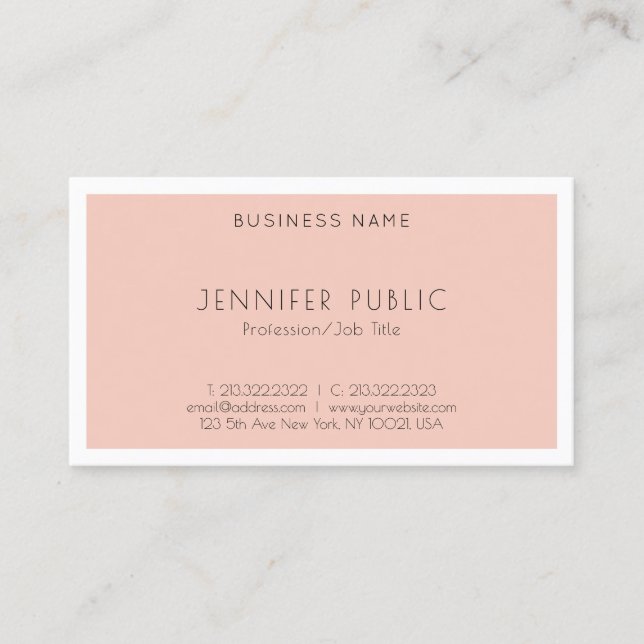 Elegant Minimalist Professional Modern Template Business Card (Front)