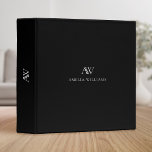 Elegant Minimalist Professional Monogram 3 Ring Binder<br><div class="desc">Modern minimalist business binder featuring elegant monogram typography.</div>
