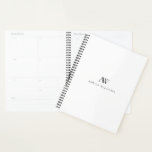 Elegant Minimalist Professional Monogram Planner<br><div class="desc">Create your own personalized planner with elegant minimalist monogram typography</div>