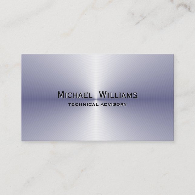 ELEGANT MINIMALIST PROFESSIONAL SIMPLE METAL BUSINESS CARD (Front)