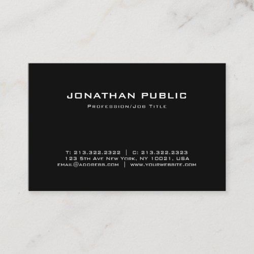 Elegant Minimalist Professional Trendy Plain Business Card
