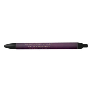 Elegant Minimalist Purple Gold Pen