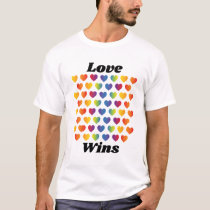 Elegant Minimalist Rainbow Heart Design T-Shirt