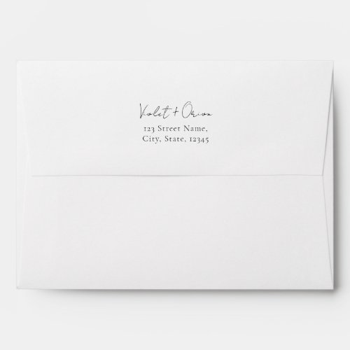 Elegant Minimalist  Return Address  Envelope
