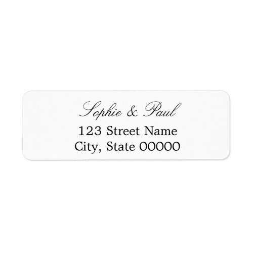 Elegant Minimalist Return Address Label