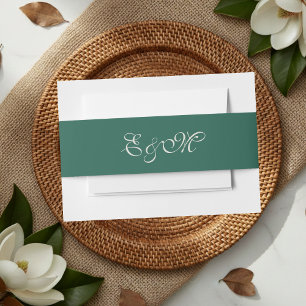 Elegant Minimalist Sage Green Wedding Belly Band