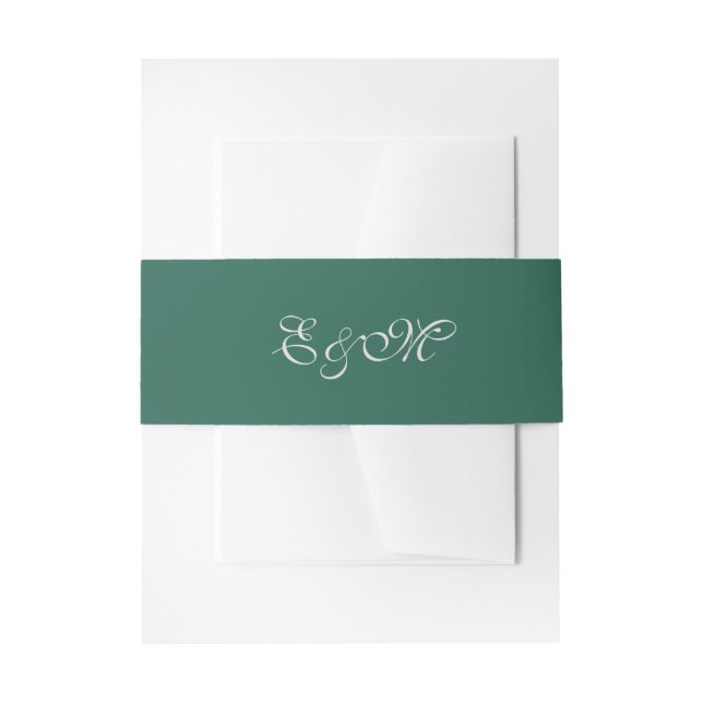 Elegant Minimalist Sage Green Wedding Belly Band (Front Example)