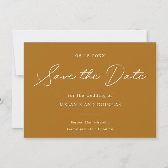 Elegant Minimalist Save the Date (Front)