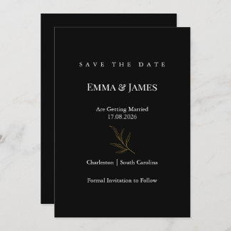 Elegant Minimalist Save the Date Card | Modern