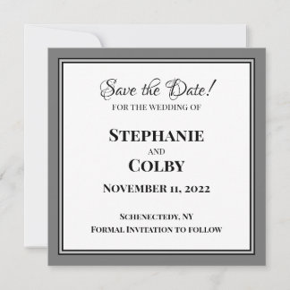 Elegant Minimalist Save the Date Invitation