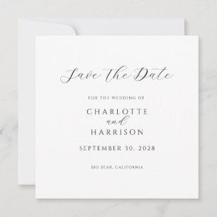 Elegant Minimalist Save the Date Invitation