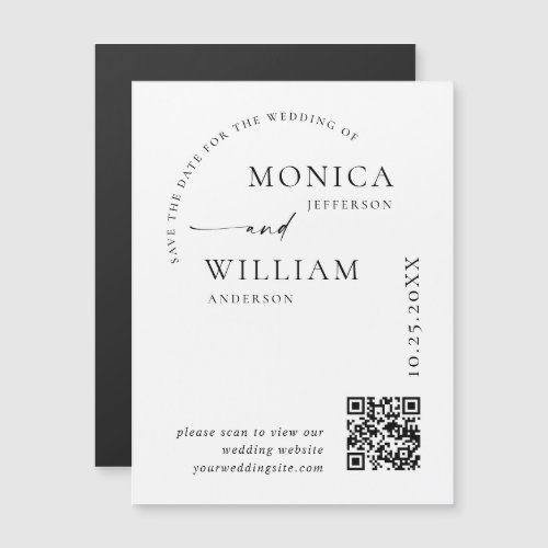 Elegant Minimalist Save the Date Magnetic Card