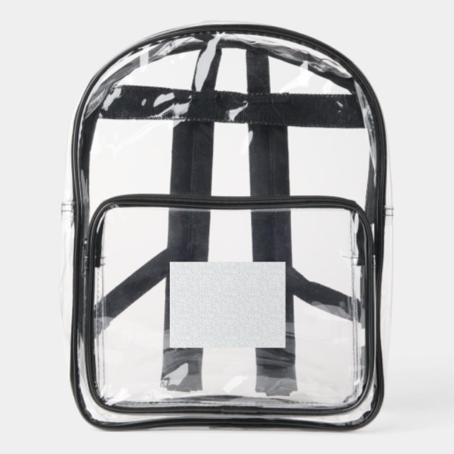 Elegant Minimalist School Pattern Clear Backpack (Front)