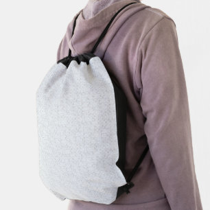Elegant Minimalist School Pattern Drawstring Bag