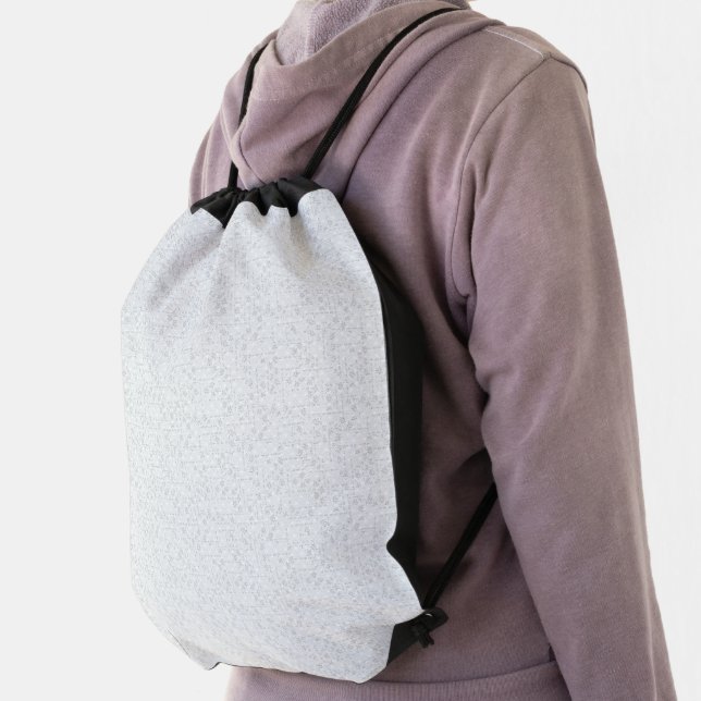 Elegant Minimalist School Pattern Drawstring Bag (Insitu)